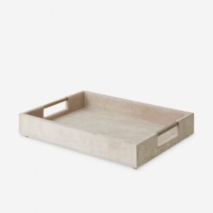 Brass Leather Suede Tray