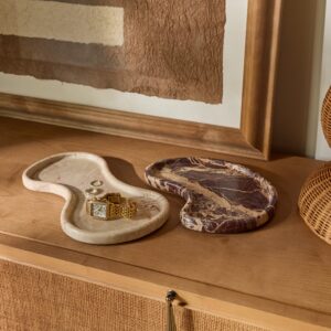 Organic Marble Trays (Set of 2)
