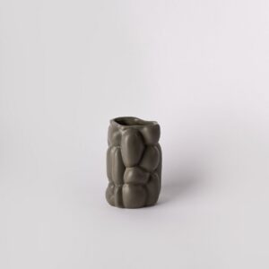 Smoke Green Pebble Relief Accent Vase